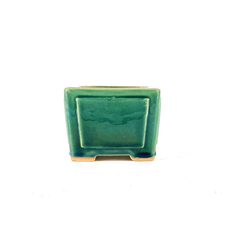 Tiesto cuadrado semicascada 10,5 cm verde BG229/1