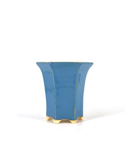 Tiesto hexagonal cascada 17 cm azul BG239/2