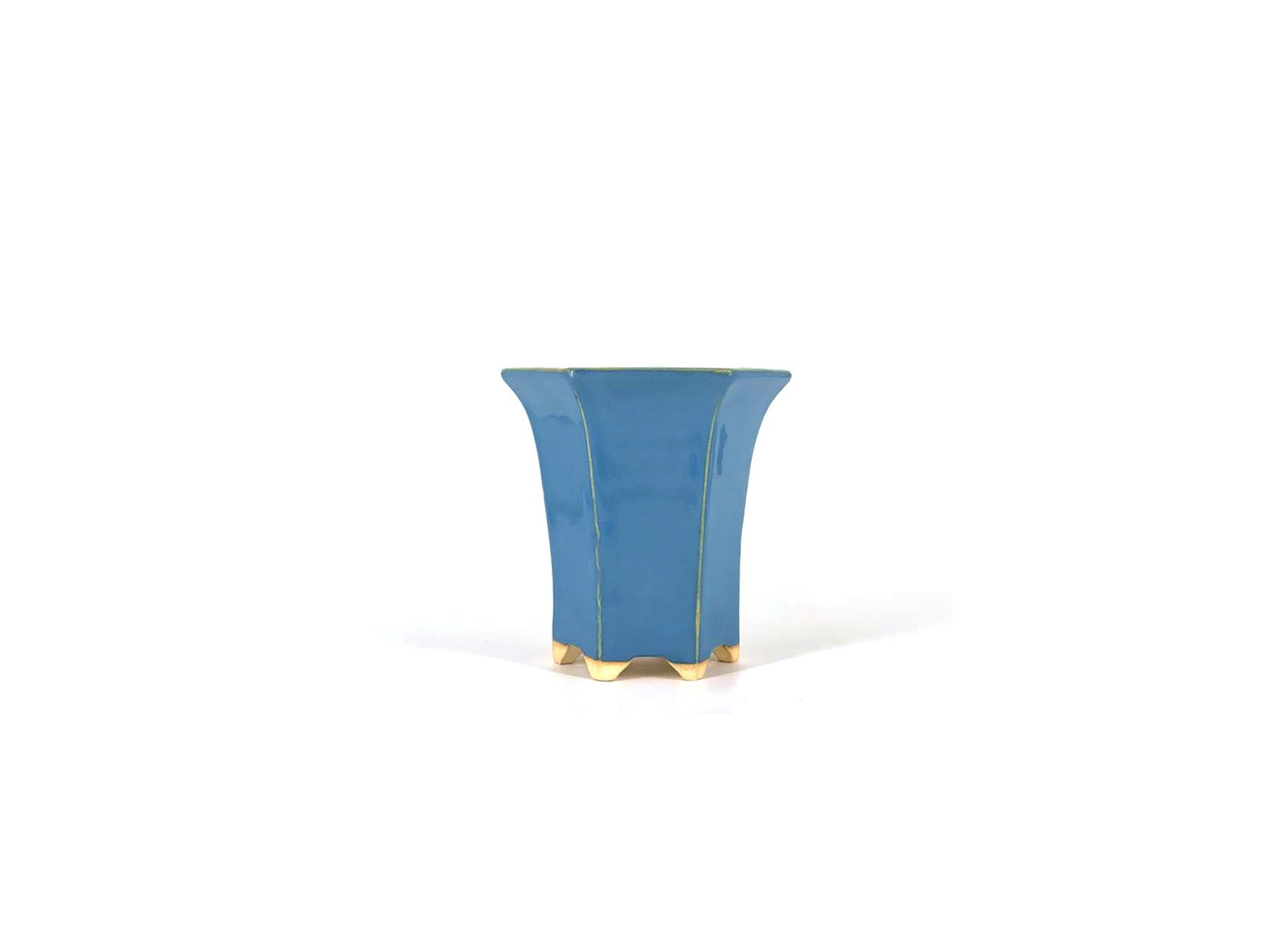 Tiesto hexagonal cascada 17 cm azul BG239/2