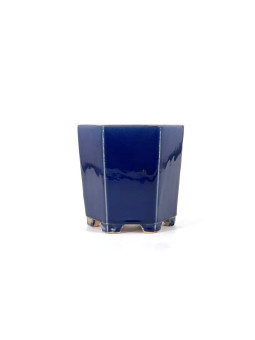 Tiesto hexagonal cascada 13,5 cm azul BG237/1