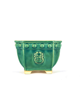 Tiesto cuadrado 22 cm verde BG241/2