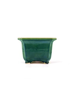 Tiesto cuadrado semicascada 20,5 cm verde BG242