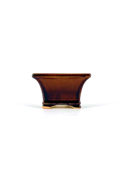 Tiesto cuadrado 12 cm marrón  BG230