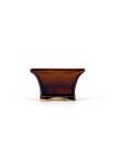 Tiesto cuadrado 12 cm marrón  BG230