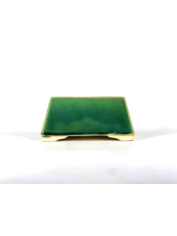 Tiesto cuadrado 13 cm verde BG228
