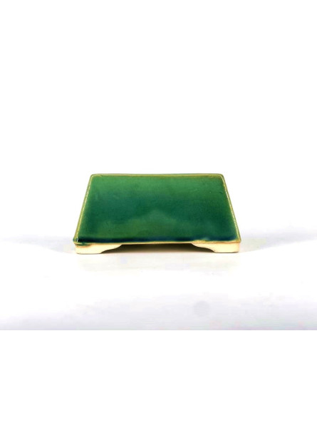 Tiesto cuadrado 13 cm verde BG228