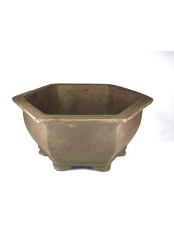 Tiesto hexagonal 42 cm Yixing sin esmaltar BG11/1