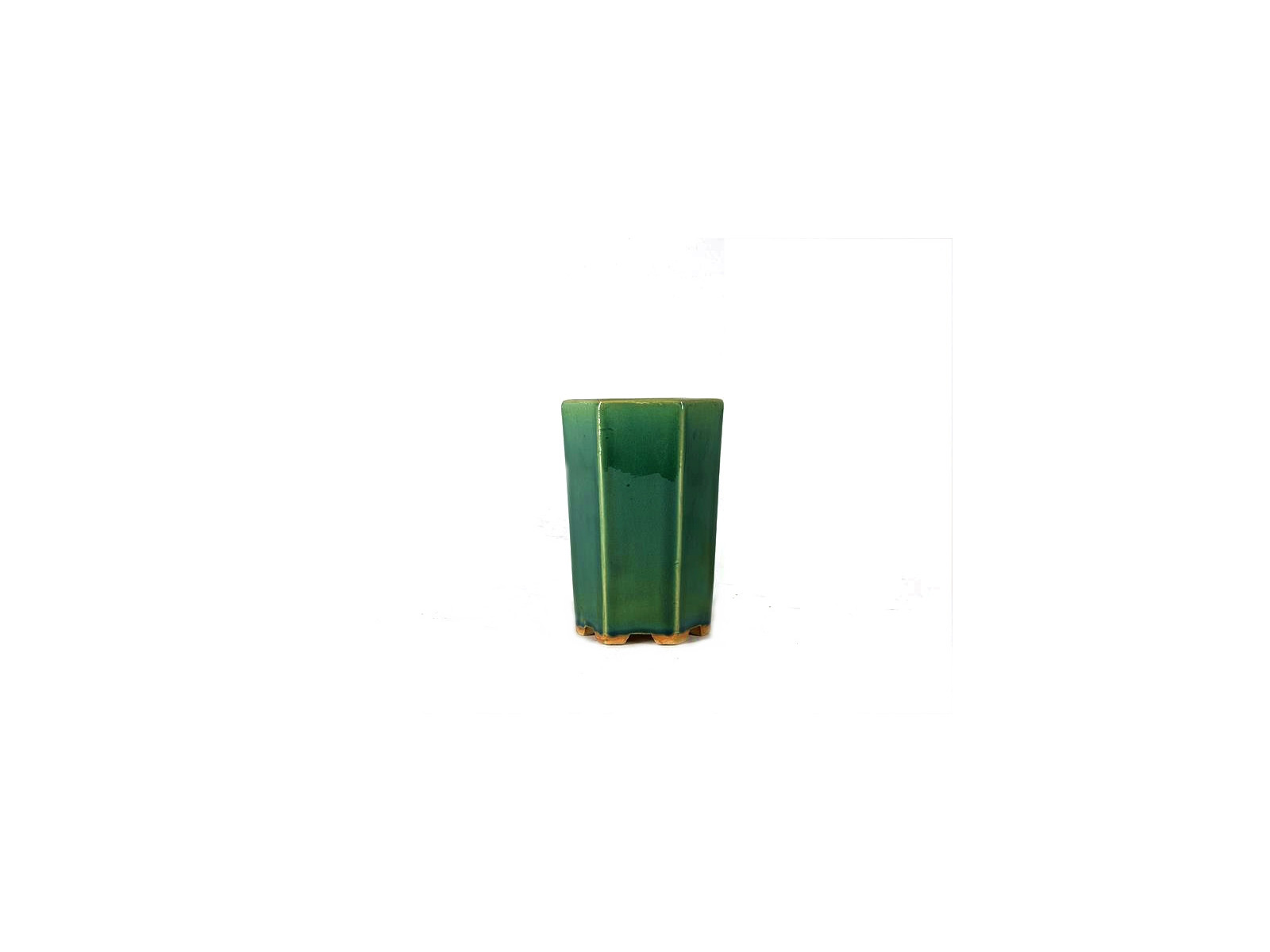Tiesto hexagonal cascada 11 cm verde BG235