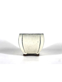 Tiesto cuadrado 9,5 cm crema BG218