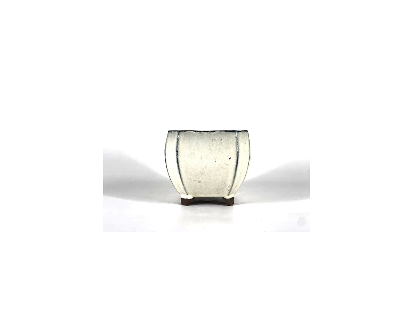 Tiesto cuadrado 9,5 cm crema BG218