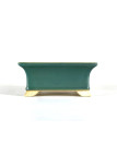 Tiesto rectangular 18 cm verde agua BG231/2