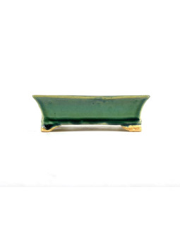 Tiesto rectangular 15 cm Yixing verde BG299