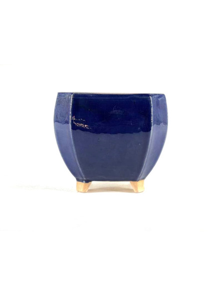 Tiesto cuadrado cascada 14 cm azul BG224