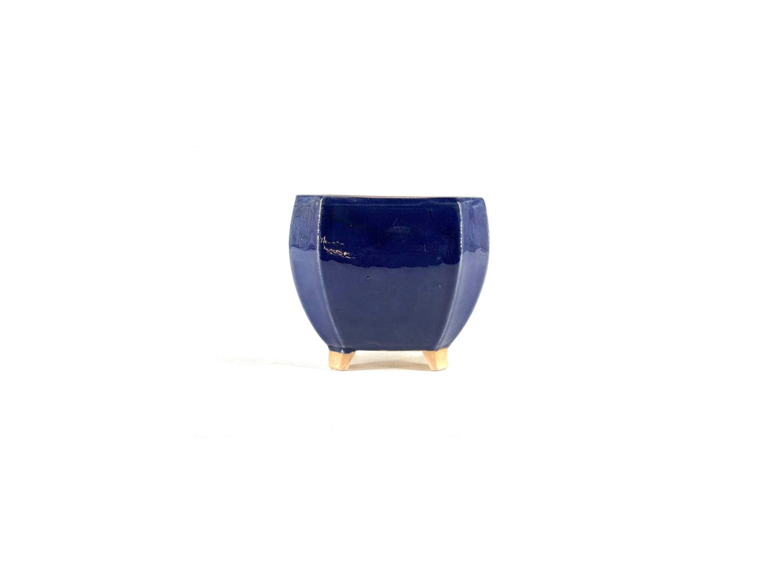 Tiesto cuadrado cascada 14 cm azul BG224