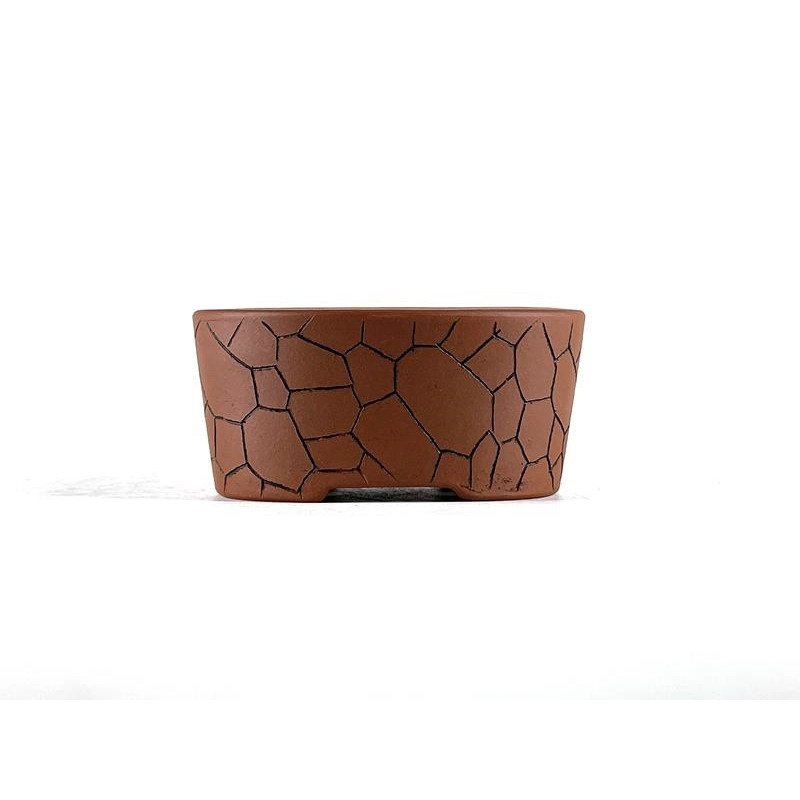 Tiesto ovalado 8 cm Yixing sin esmaltar BG162