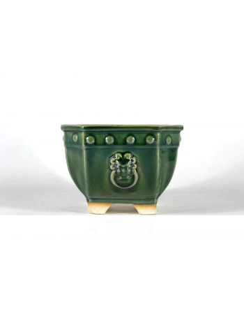 Tiesto cuadrado 15 cm verde BG241/1