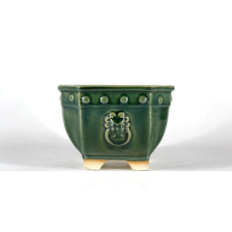 Tiesto cuadrado 15 cm verde BG241/1