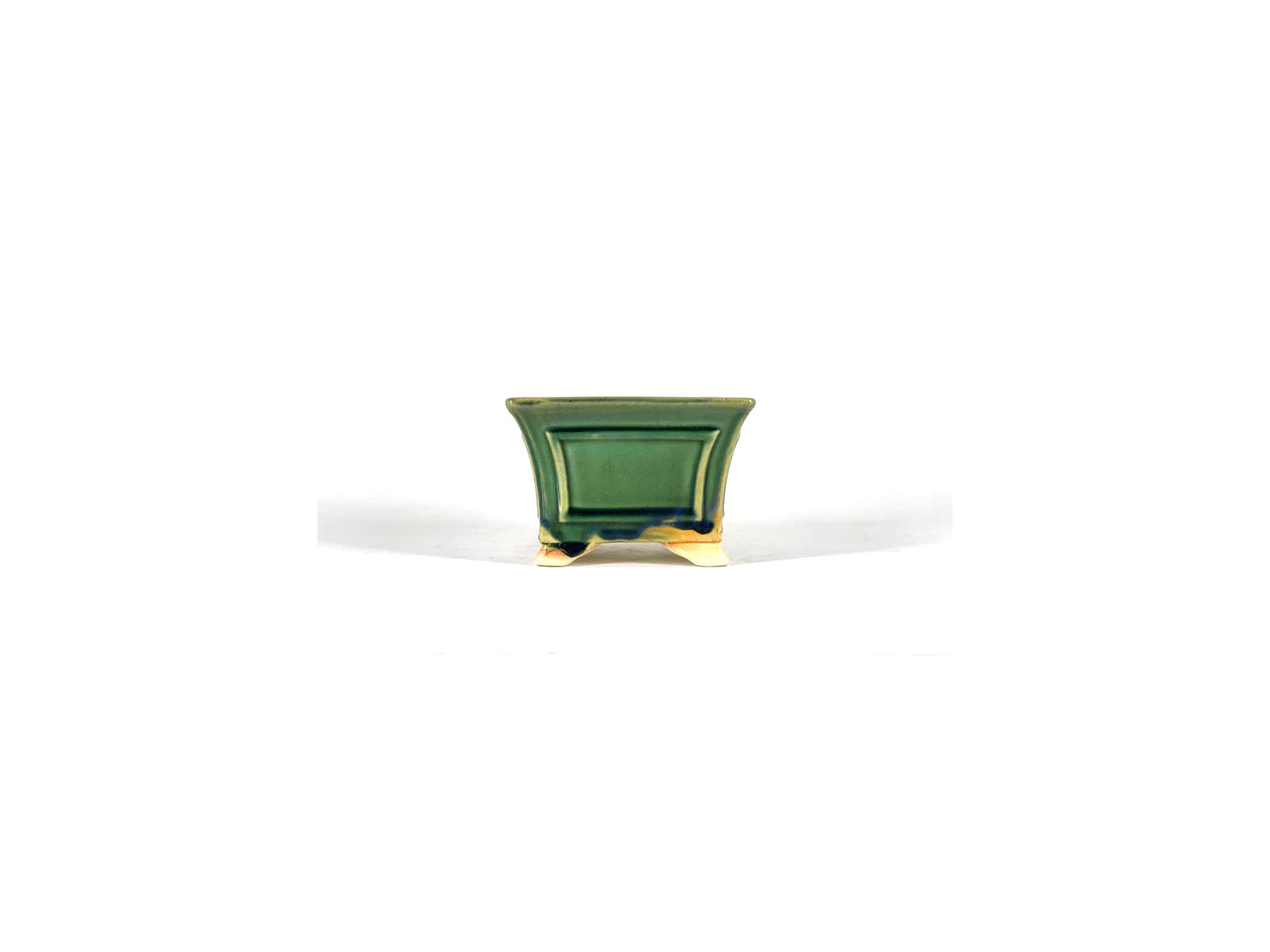 Tiesto cuadrado cascada 14,5 cm verde BG222