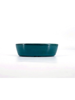 Tiesto Ovalado 15 cm Checo - Verde oscuro 19466