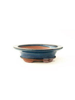 Tiesto oval 17.5 cm azul 55234 para bonsai