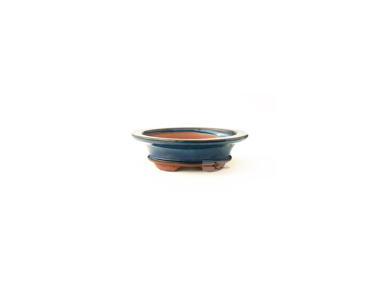 Tiesto oval 17.5 cm azul 55234 para bonsai
