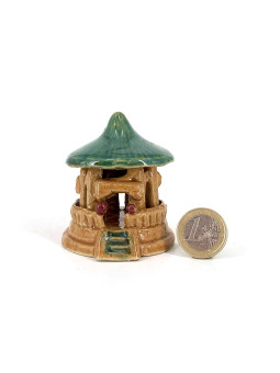 Figura Pagoda 7 cm Verde F32B