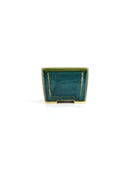 Tiesto cuadrado semicascada 10 cm verde agua CA14/2VA
