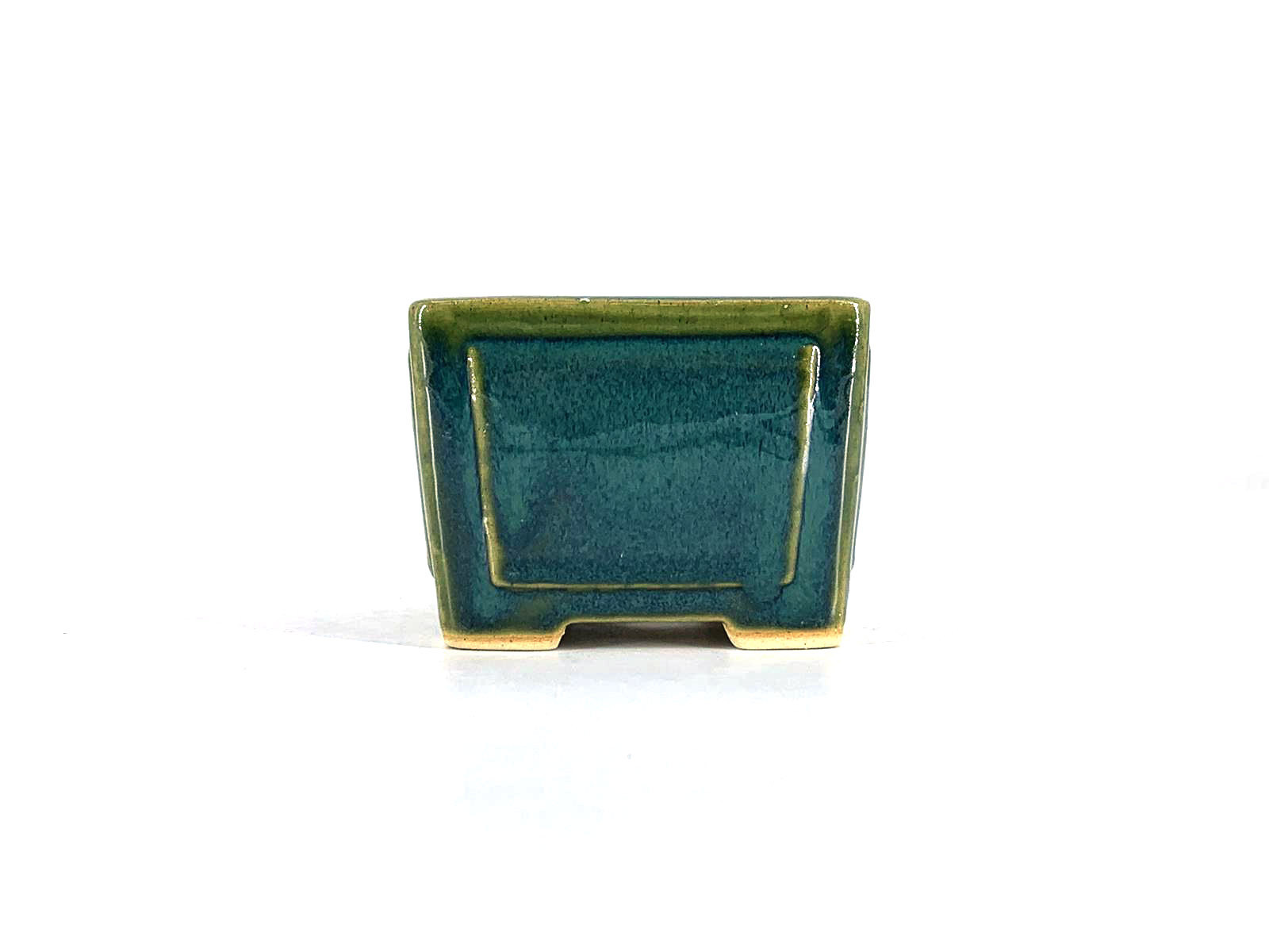 Tiesto cuadrado semicascada 10 cm verde agua CA14/2VA