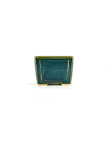 Tiesto cuadrado semicascada 10 cm verde agua CA14/2VA