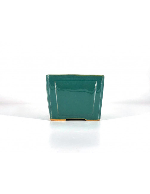 Tiesto cuadrado semicascada 14 cm verde agua CA14/1VA