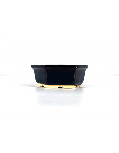 Tiesto hexagonal 12,5 cm marrón CA4M