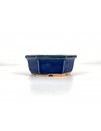 Tiesto hexagonal 12,5 cm azul CA4A
