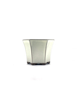Tiesto hexagonal 8 cm crema Yokkachi JY1CR