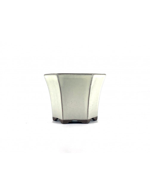 Tiesto hexagonal 8 cm crema Yokkachi JY1CR