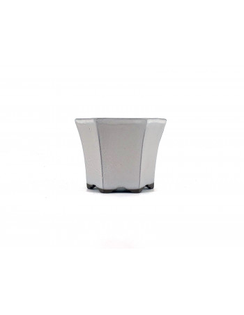 Tiesto hexagonal 8 cm blanco Yokkachi JY1BL
