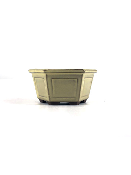 Tiesto hexagonal 9 cm crema Yokkaichi JY14/7C