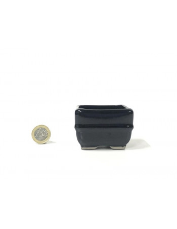 Tiesto rectangular 6.5 cm negro Seto 14254/16 maceta para bonsai