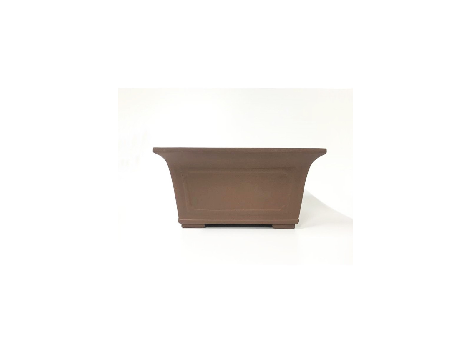 Tiesto cuadrado semicascada 39 cm Yixing 14540 sin esmaltar para bonsai