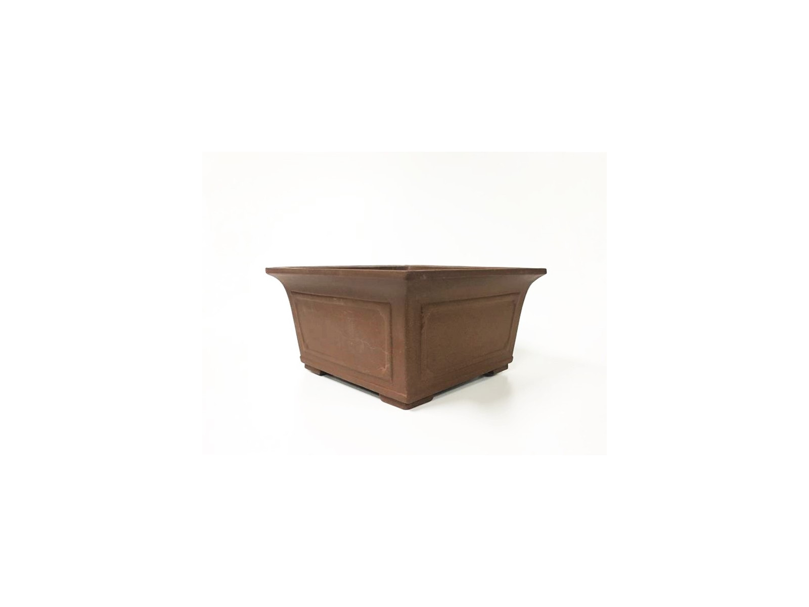 Tiesto cuadrado semicascada 39 cm Yixing 14540 sin esmaltar para bonsai
