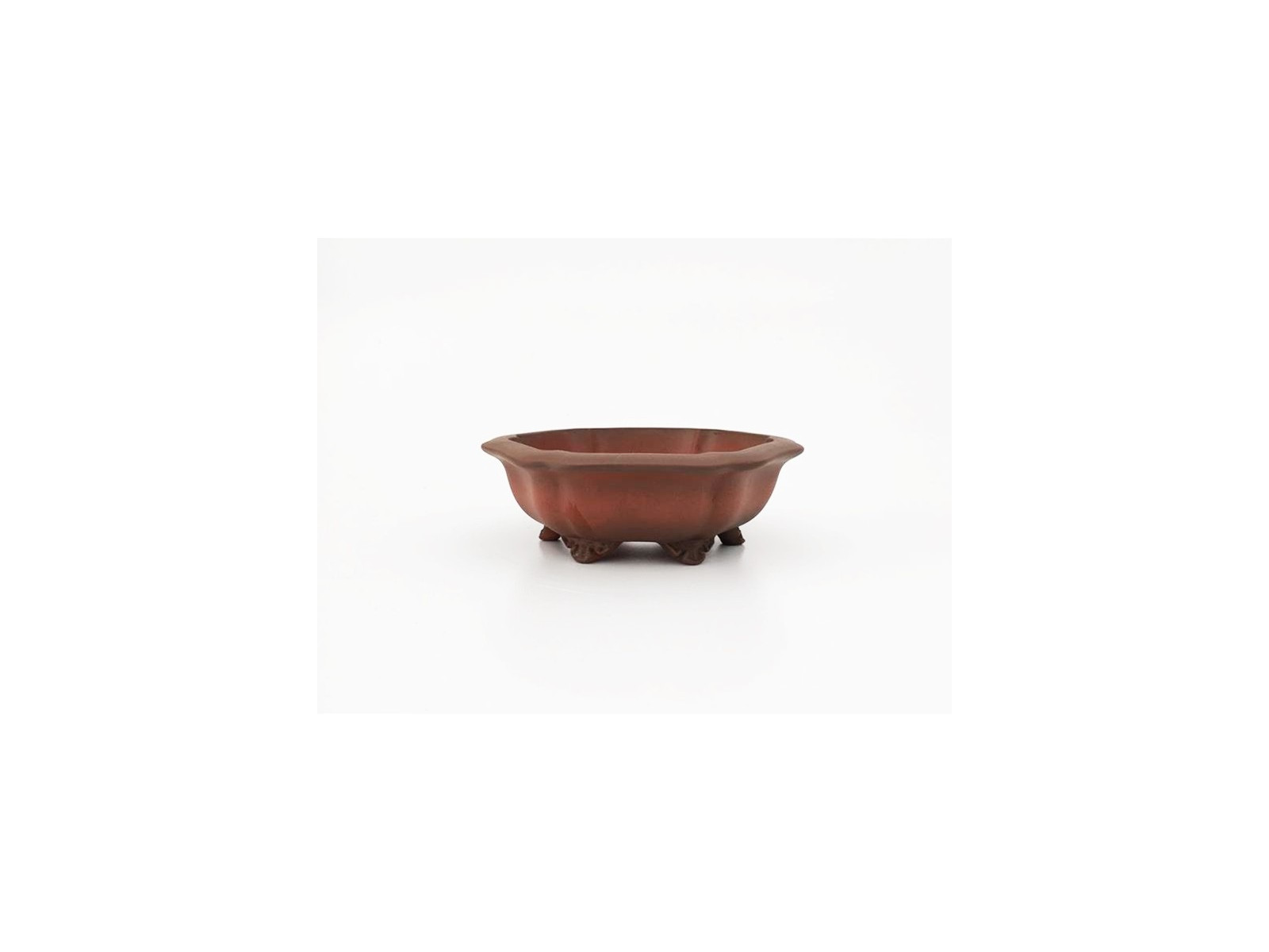 Tiesto hexagonal 13 cm Yixing 14544 sin esmaltar bonsai