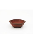 Tiesto hexagonal 13 cm Yixing 14544 sin esmaltar bonsai