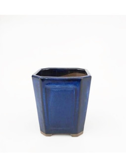 Tiesto cuadrado cascada 11 cm azul Yokkaichi 14555/2 bonsai