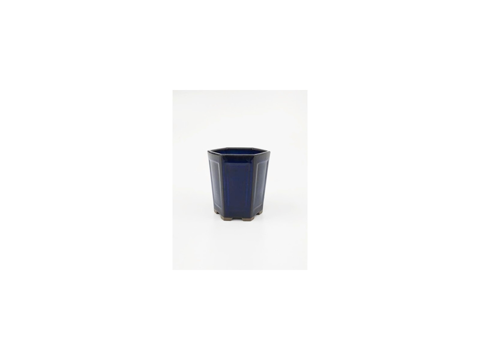 Tiesto hexagonal cascada 11.5 cm azul Yokkaichi 14555/1 bonsai