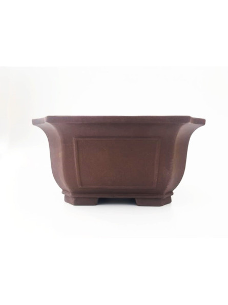 Tiesto cuadrado semicascada 35 cm Yixing 14559 sin esmaltar bonsai