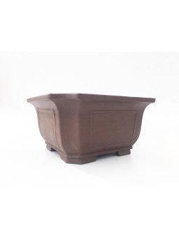 Tiesto cuadrado semicascada 35 cm Yixing 14559 sin esmaltar bonsai