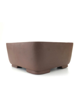 Tiesto cuadrado semicascada 37 cm Yixing 14560 sin esmaltar bonsai