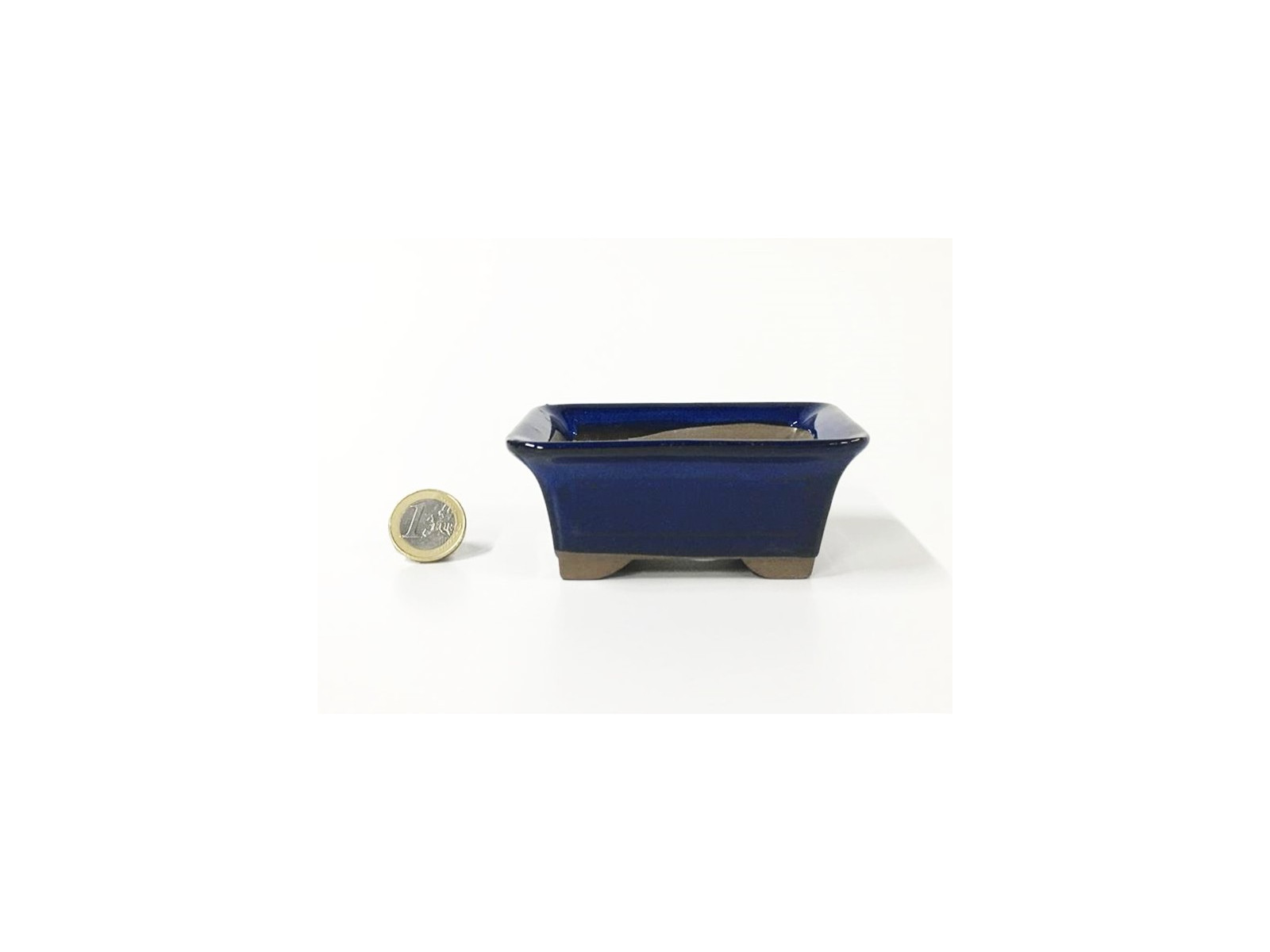 Tiesto rectangular 10 cm azul Yokkaichi 13731/15 para bonsai