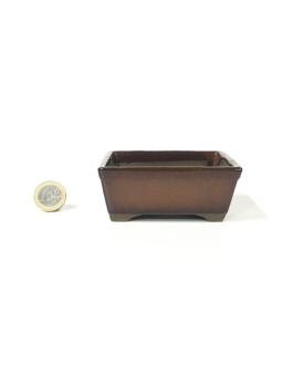 Tiesto rectangular 9 cm rojo Yokkaichi 13731/16 bonsai