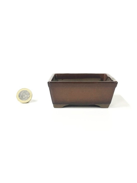 Tiesto rectangular 9 cm rojo Yokkaichi 13731/16 bonsai