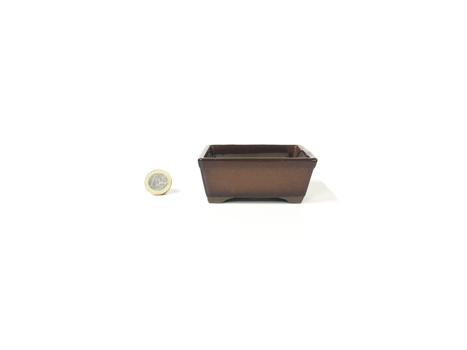 Tiesto rectangular 9 cm rojo Yokkaichi 13731/16 bonsai